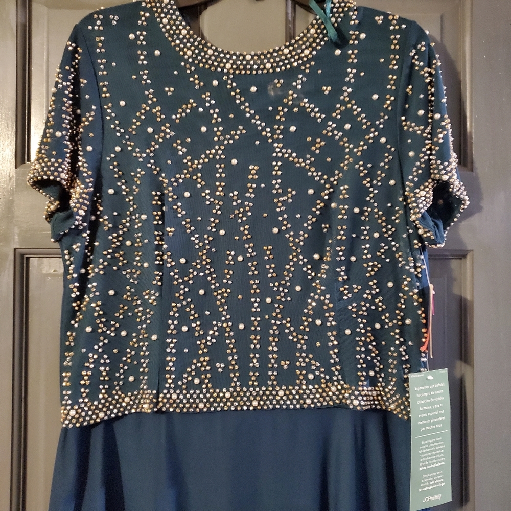 Embellished Green Dress